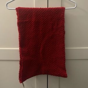 Red Ann Taylor knit infinity scarf